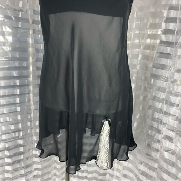 Apt 9 Intimates Black Lace Trimmed Night Slip - Picture 3 of 8